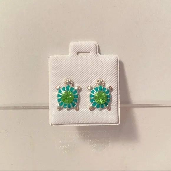 Turtle/ Frog Stud Pierced Earrings - Picture 2 of 5